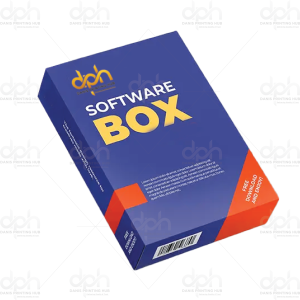 Software box with a tuck top and bottom